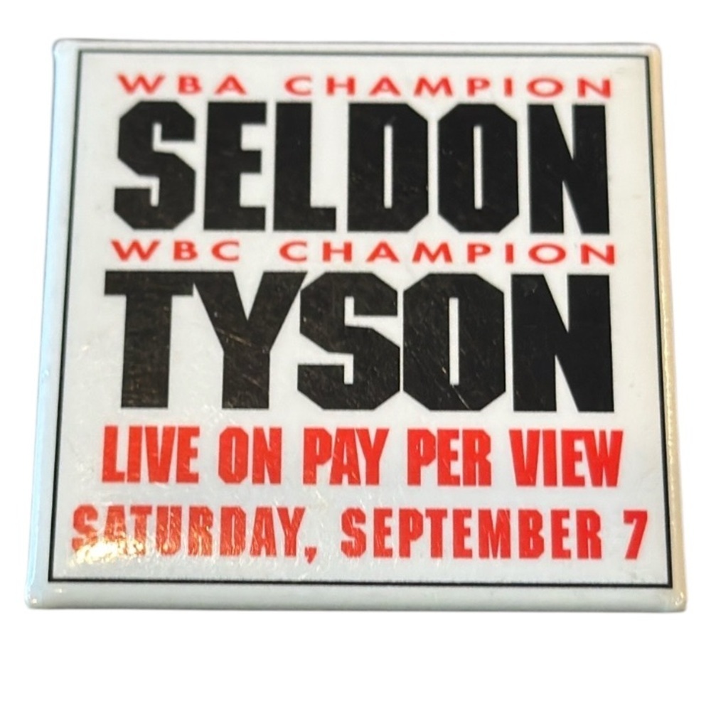 Seldon VS Tyson Boxing Pay Per View 1997  Event Pin NWOT
